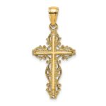 14K Cross with Lace Trim Charm
