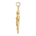 14K Crucifix with Budded Tips Charm - Image 2
