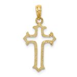14K Cut-Out Cross Charm - Image 4