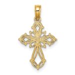 14K Cut-Out Fancy Cross Charm - Image 4