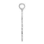 14K White Gold Polished and Cut-Out Cross Charm - Image 2