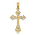 14K Filigree Cross Charm