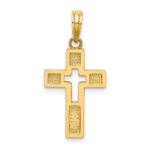 14K Polished Cut-Out Cross Charm - Image 4