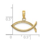 14K Ichthus Fish Charm - Image 2