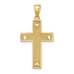 14K  I LOVE JESUS  Cross with Hearts Charm - Image 4