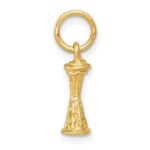 14k Solid Polished Seattle Space Needle Charm - Image 2