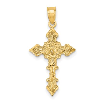 14K Crucifix with Fancy Edges Charm