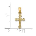 14K Mini Crucifix with Fancy Tips Charm - Image 3
