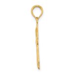 14K Polished Beveled Tip Cross Charm - Image 2