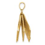 14K 3-D THE LORD IS MY SHEPHERD Book Psalm 23 with Moveable Pages Pendant - Image 5