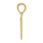 14k Solid Enameled Greece Flag Pendant - Image 2