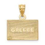 14k Solid Enameled Greece Flag Pendant - Image 3