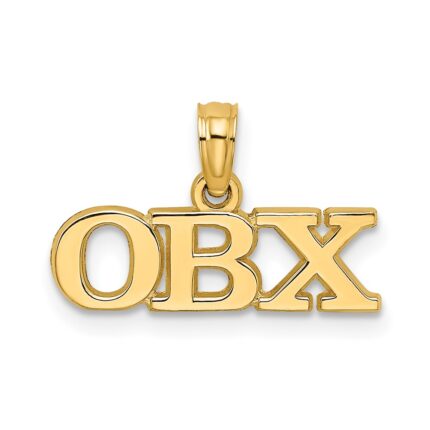 14K Polished OBX Charm