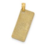 14K Textured Small FLORIDA SANIBEL License Plate Pendant - Image 3