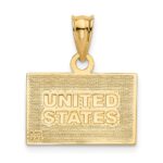 14k Enameled UNITED STATES Flag Pendant - Image 3