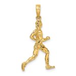 14K 3-D Polished Runner Charm - Image 4
