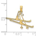 14K Polished Snow Skis/Boots/Poles Charm - Image 3