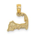 14K CAPE COD Map Charm