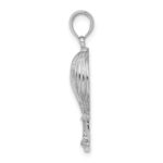 14K White Gold Polished Hot Air Ballon Charm - Image 2