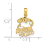 14K PISCES Zodiac Charm - Image 3