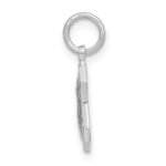 14k White Gold POLICE Badge Charm - Image 2