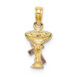 14K Two-Tone Communion Cup with Cross Charm - Image 4