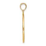 14K and White Rhodium Floral Medallion Pendant Charm - Image 2