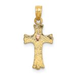 14k Two-Tone Heart In Cross Charm - Image 4