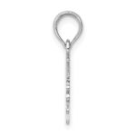 14k White Gold FIREFIGHTER'S DAUGHTER Charm - Image 2