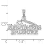 14k White Gold FIREFIGHTER'S DAUGHTER Charm - Image 3