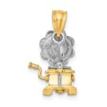 14K Two-Tone 3-D Moveable Phonograph Charm - Image 4