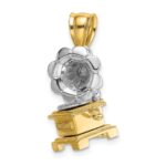 14K Two-Tone 3-D Moveable Phonograph Charm - Image 5