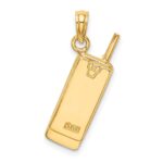 14K and White Rhodium 3-D Retro Cell Phone Charm - Image 4