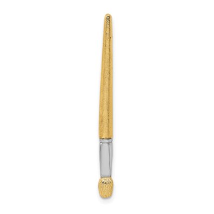 14K and White Rhodium  3-D Oil Paint Brush Charm