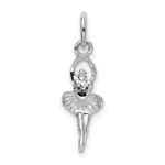 14k White Gold Ballerina Charm - Image 3