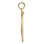 14k and White Rhodium LIVE LOVE LAUGH Heart Dangling In Circle Charm - Image 2