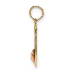 14K Two-tone with White Rhodium Polished MOM in Heart Pendant - Image 2