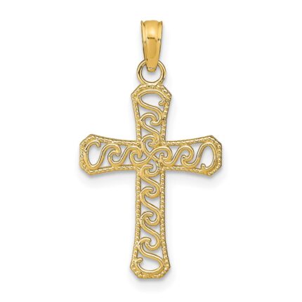 14k Fancy Cross Pendant