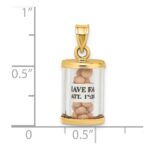 14K 3-D Mustard Seeds with Matthew 17:20 Scroll Inside Pendant - Image 3