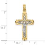 14k Two-tone Fancy Crucifix Charm - Image 2