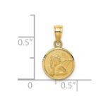 14k 10mm Textured Angel Coin Charm - Image 3