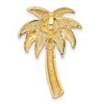 14k Lab Created Opal Palm Tree Omega Slide - Image 4