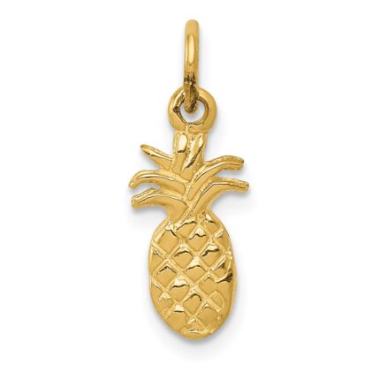 14k Polished Pineapple Charm