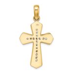 14K Two-tone Polished Cross Charm - Image 4