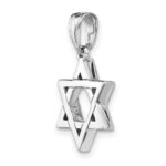 14K White Gold Star Of David Charm - Image 5
