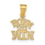14K BORN TO WIN Pendant