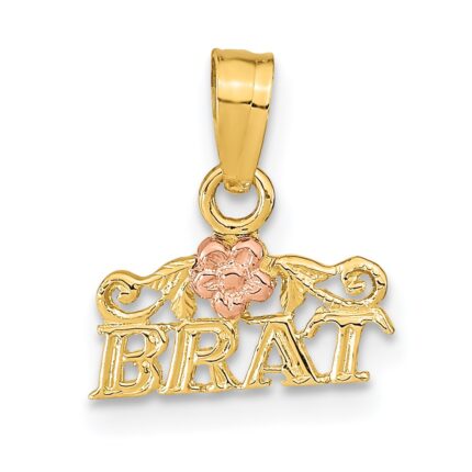 14K Rose and Yellow Gold BRAT Pendant