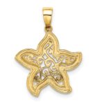 14k with White Rhodium Starfish Pendant - Image 3