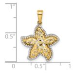 14k with White Rhodium Starfish Pendant - Image 4