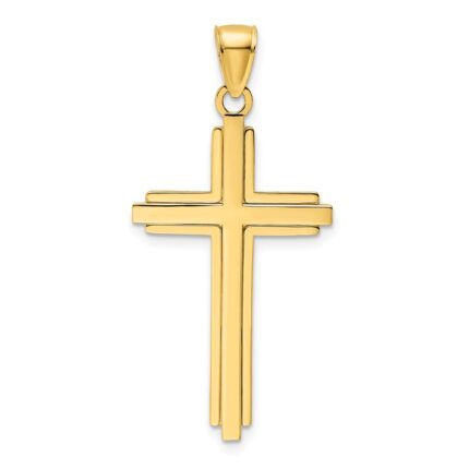 14K Polished Cross Pendant